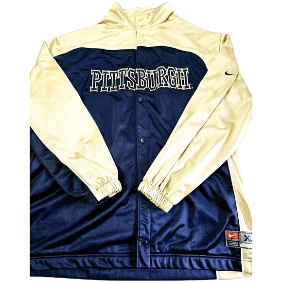Nike Other - Nike Team Pittsburgh Jacket Warm Up Men's XL NAVY GOLD Full SNAP